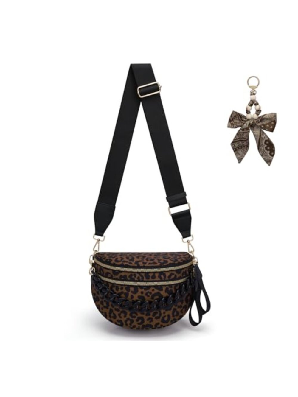 Woven Crossbody Bag Adjustable Strap Multi-Way Waist Chest